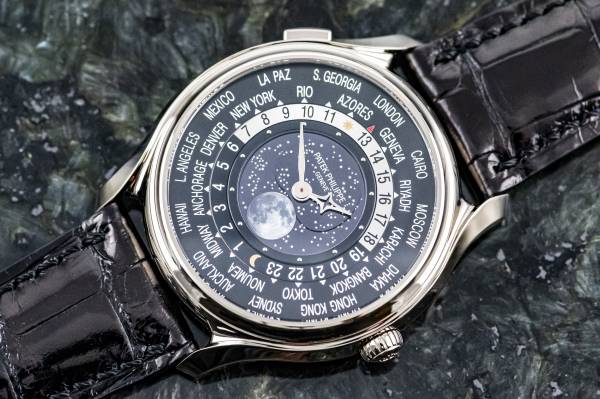 Patek Philippe 5575G limitierter World Time Moon 175th Anniversary ungetragen Full Set 2014